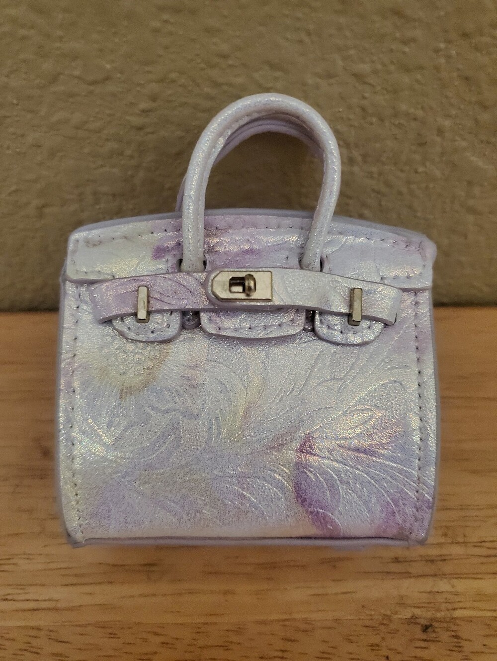 Mini Bag Charm - Iridescent Lavender